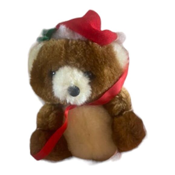 Deluxe Playthings Vintage Holiday Teddy Bear - Picture 1 of 4